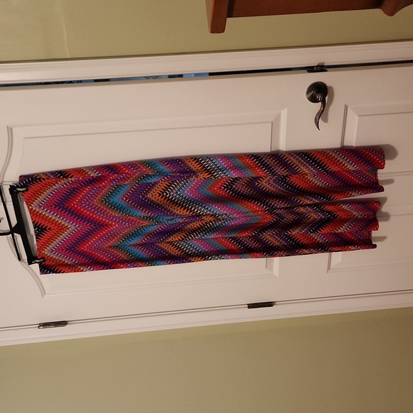 Vintage Kelly & Diane rainbow zigzag stripe stretchy pant - Picture 1 of 6